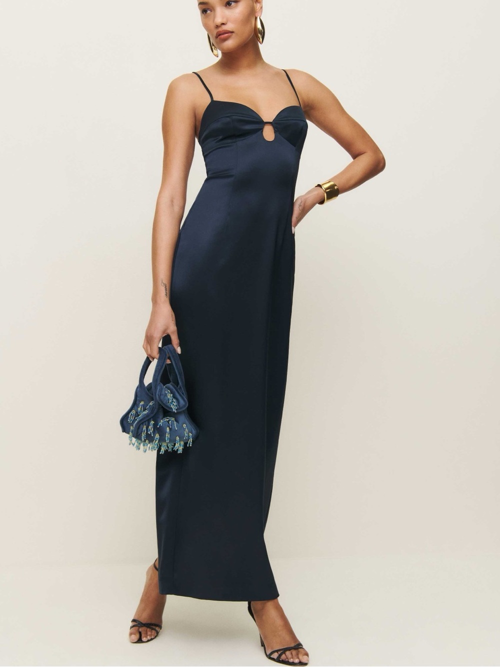 REFORMATION Sathia Dress NWT Navy Size 4